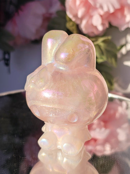 Large Melody Aura Rose Quartz